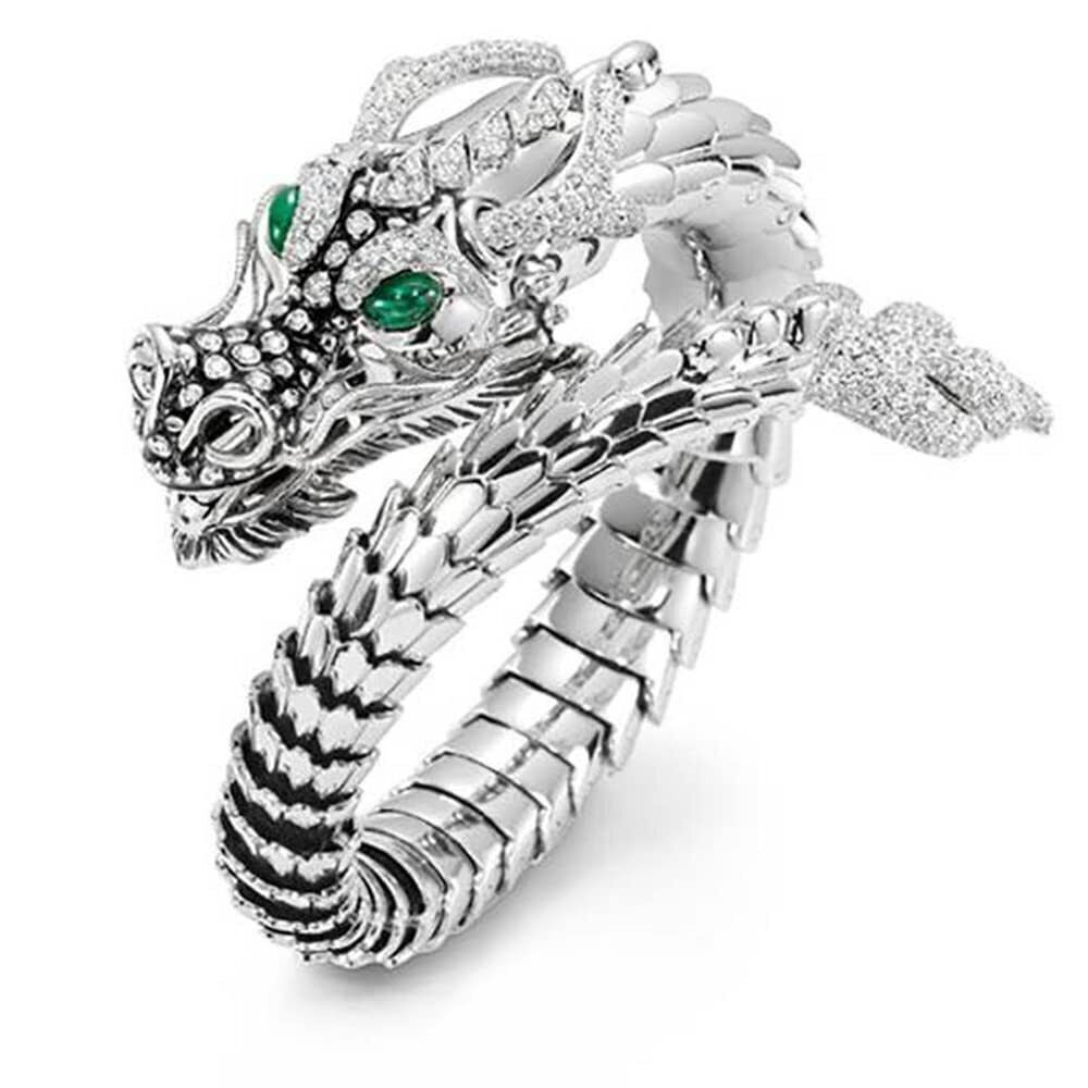 5508 Dragon Ring Devil Tail Arrows Enamel Crystal Opening Adjustable Rings